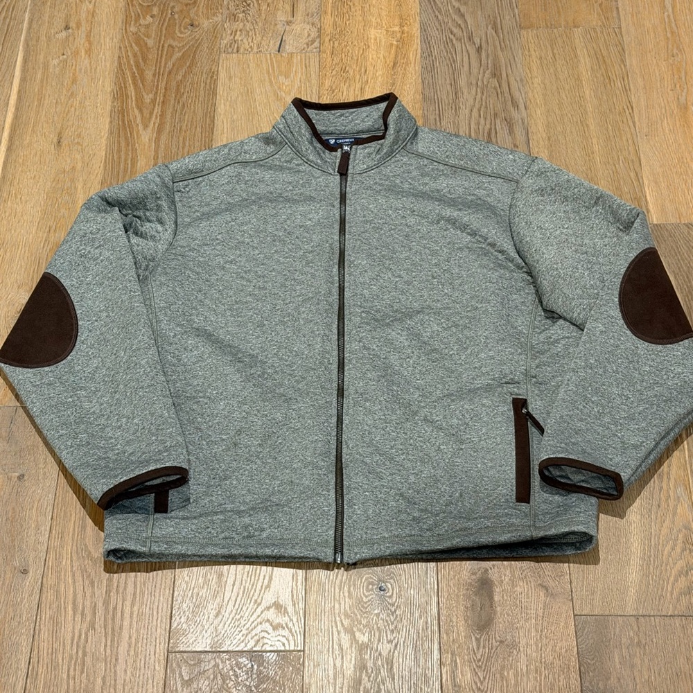 Daniel Cremieux Gray Jacket with Brown Trim XL